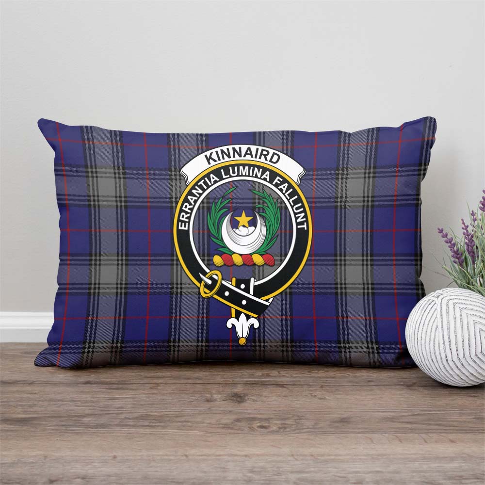 Kinnaird Tartan Pillow Cover with Family Crest Rectangle Pillow Cover - Tartanvibesclothing