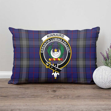 Kinnaird Tartan Pillow Cover with Family Crest