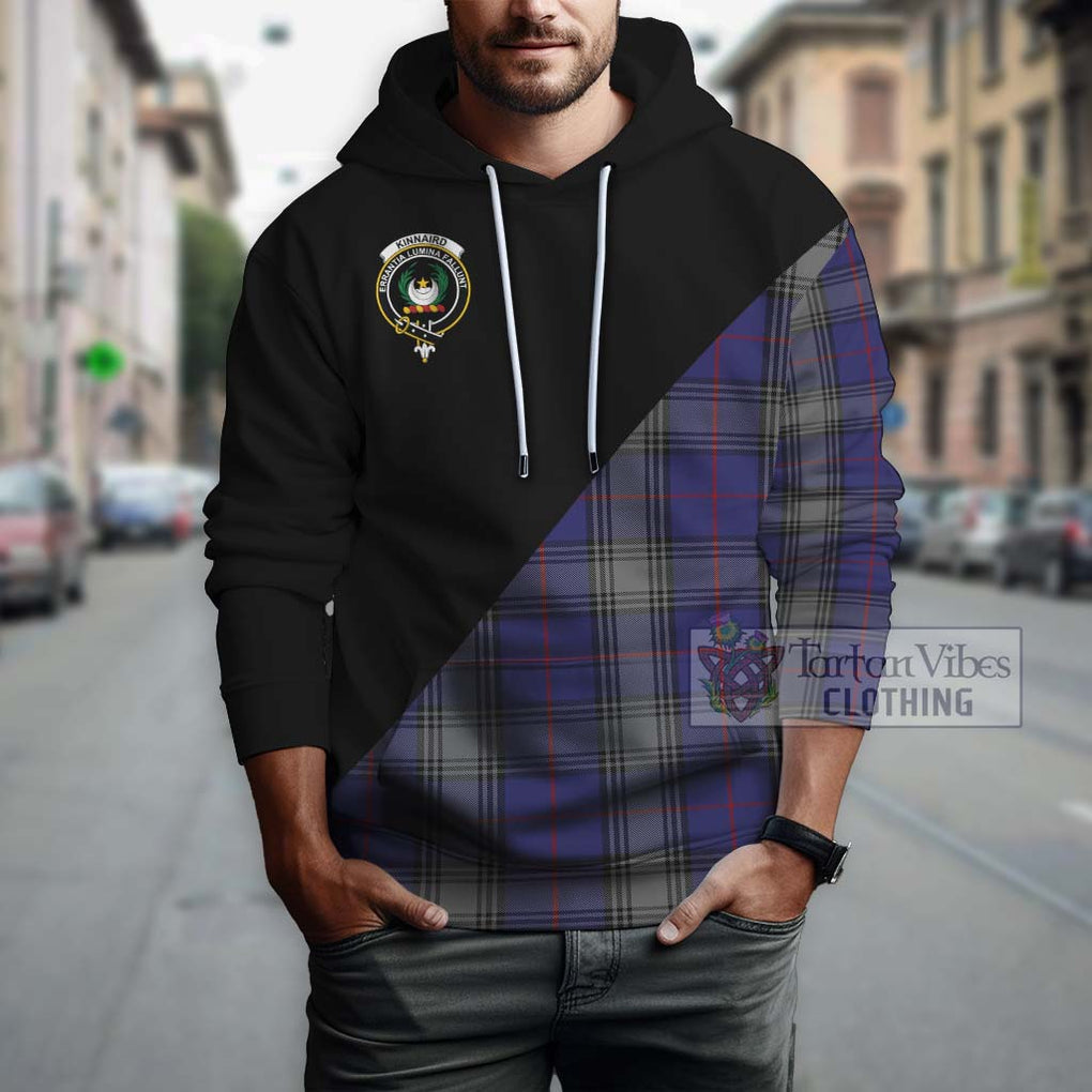 Kinnaird Tartan Hoodie with Family Crest and Military Logo Style - Tartanvibesclothing Shop