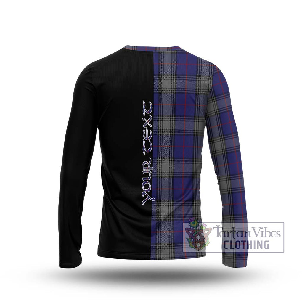 Kinnaird Tartan Long Sleeve T-Shirt with Family Crest and Half Of Me Style - Tartanvibesclothing Shop