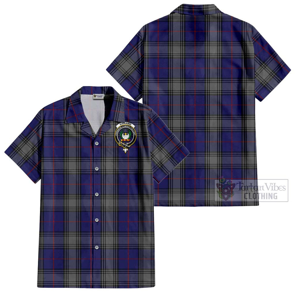 Kinnaird Tartan Cotton Hawaiian Shirt with Family Crest Kid - Tartan Vibes Clothing