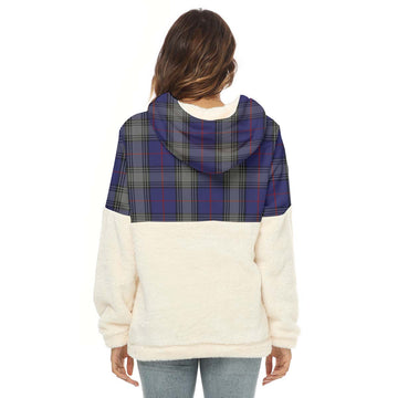 Kinnaird Tartan Women's Borg Fleece Hoodie With Half Zip