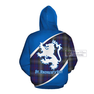 Kinnaird Family Crest Tartan Cotton Hoodie Celebrate Saint Andrew's Day in Style