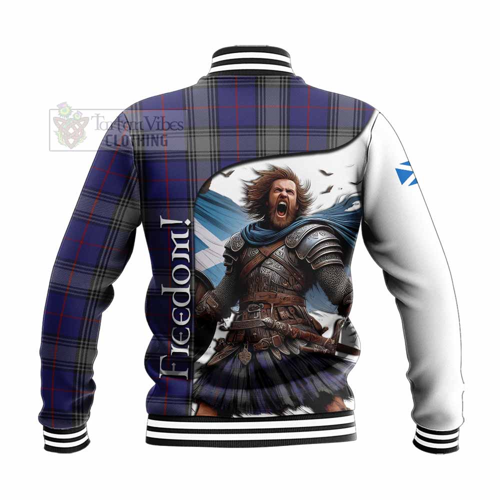 Tartan Vibes Clothing Kinnaird Crest Tartan Baseball Jacket Inspired by the Freedom of Scottish Warrior