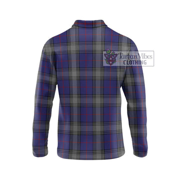 Kinnaird Tartan Long Sleeve Polo Shirt with Family Crest DNA In Me Style