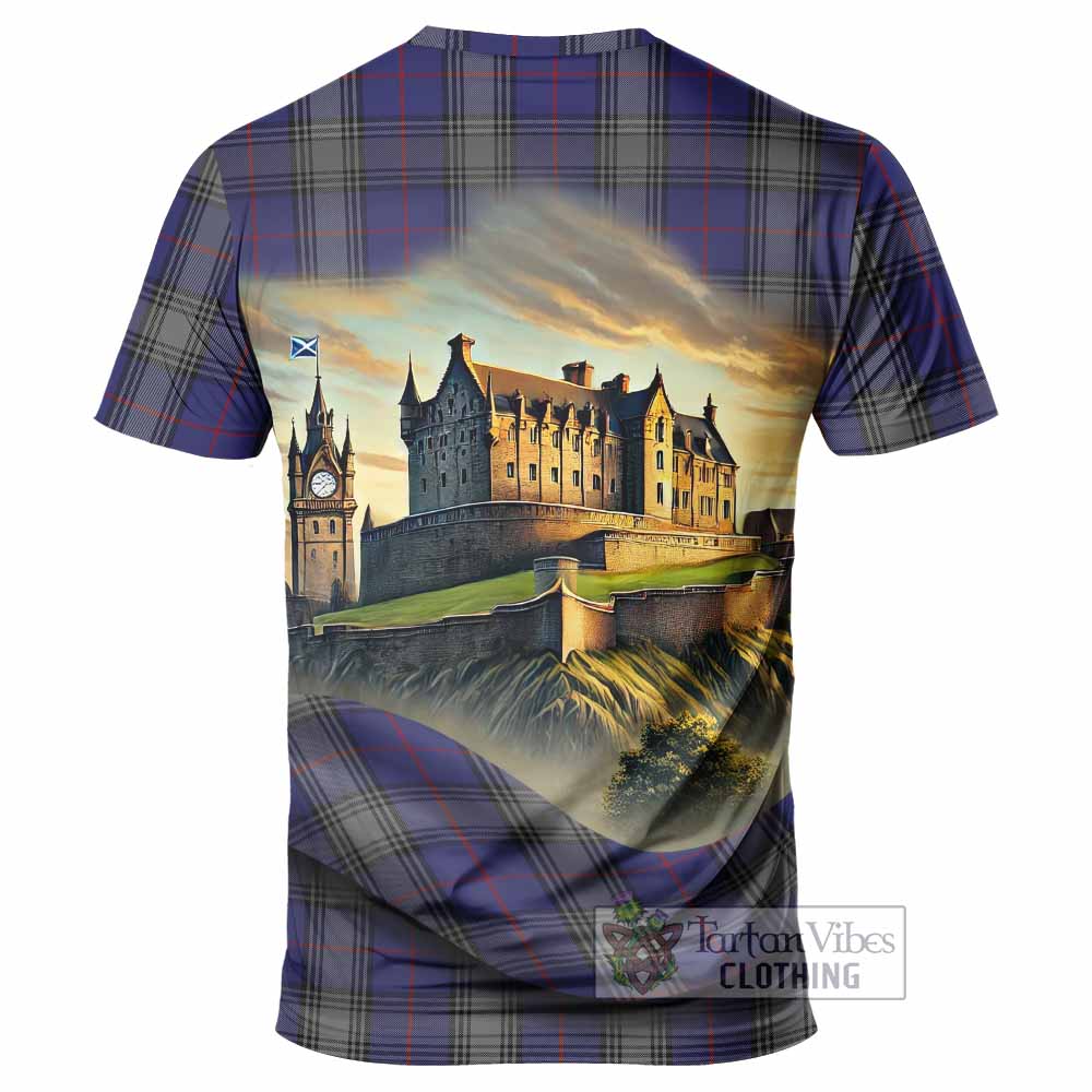 Kinnaird Tartan Family Crest T-Shirt with Scottish Ancient Castle Style - Tartan Vibes Clothing