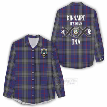 Kinnaird Tartan Women's Casual Shirt with Family Crest DNA In Me Style