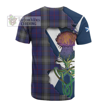 Kinnaird Tartan Family Crest Cotton T-shirt Scottish Thistle Celtic Inspired - Tartan Vibes Clothing
