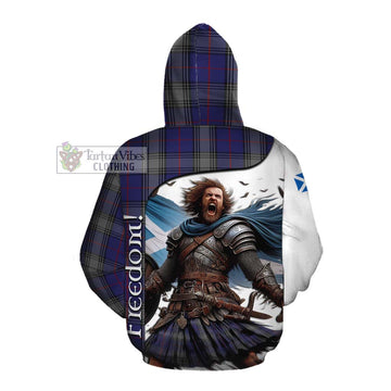 Kinnaird Crest Tartan Cotton Hoodie Inspired by the Freedom of Scottish Warrior