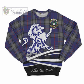 Kinnaird Tartan Sweatshirt with Alba Gu Brath Regal Lion Emblem