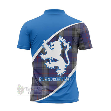 Kinnaird Family Crest Tartan Zipper Polo Shirt Celebrate Saint Andrew's Day in Style