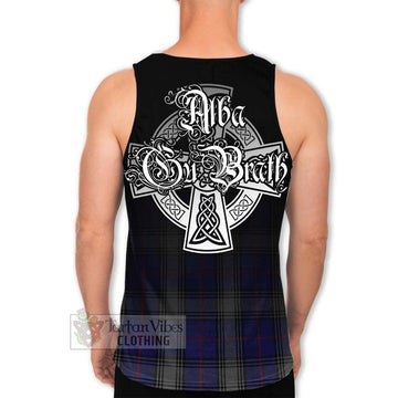 Kinnaird Tartan Men's Tank Top Featuring Alba Gu Brath Family Crest Celtic Inspired