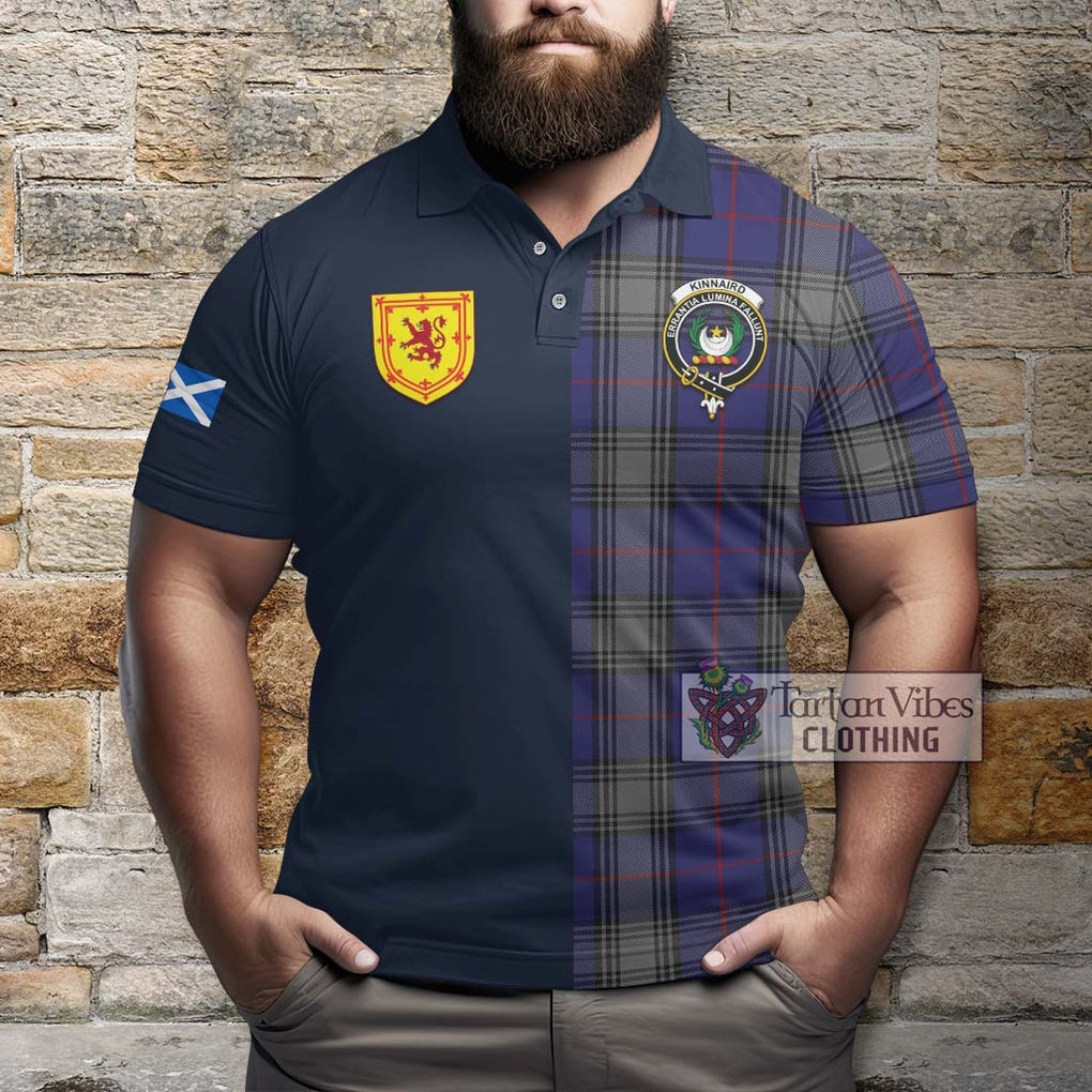 Tartan Vibes Clothing Kinnaird Tartan Polo Shirt with Scottish Lion Royal Arm Half Style