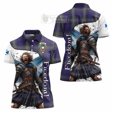 Kinnaird Crest Tartan Women's Polo Shirt Inspired by the Freedom of Scottish Warrior