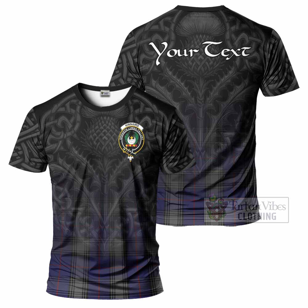 Tartan Vibes Clothing Kinnaird Tartan T-Shirt with Family Crest Celtic Thistle Vibes