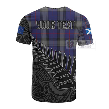 Kinnaird Crest Tartan Cotton T-shirt with New Zealand Silver Fern Half Style