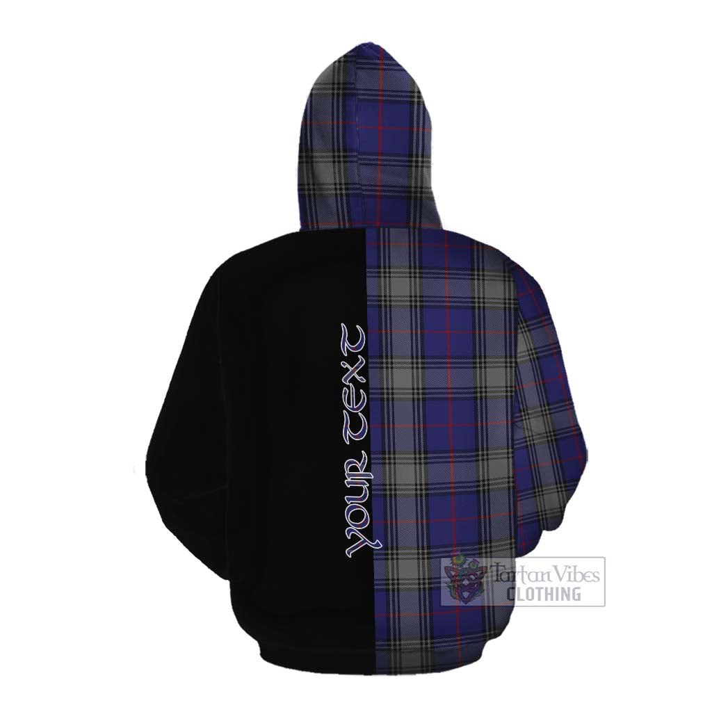 Tartan Vibes Clothing Kinnaird Tartan Cotton Hoodie with Family Crest and Half Of Me Style