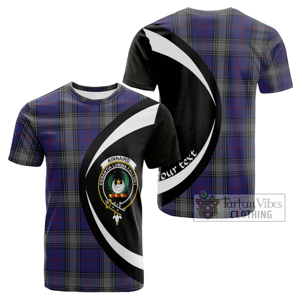 Tartan Vibes Clothing Kinnaird Tartan Cotton T-shirt with Family Crest Circle Style