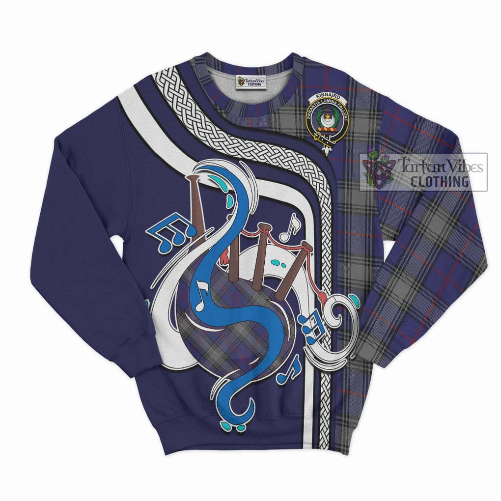 Tartan Vibes Clothing Kinnaird Tartan Sweatshirt with Epic Bagpipe Style