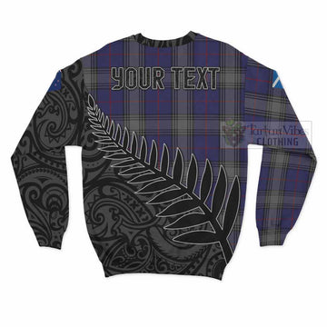 Kinnaird Crest Tartan Sweatshirt with New Zealand Silver Fern Half Style