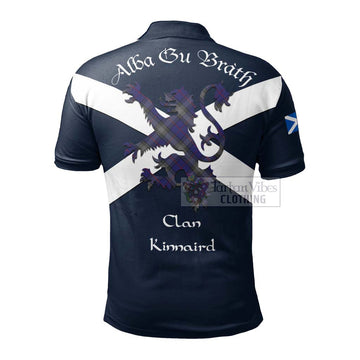 Kinnaird Tartan Lion Rampant Polo Shirt Proudly Display Your Heritage with Alba Gu Brath and Clan Name