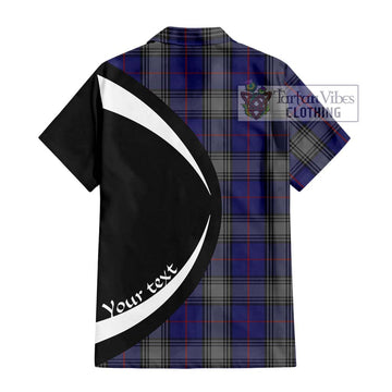 Kinnaird Tartan Short Sleeve Button Up with Family Crest Circle Style