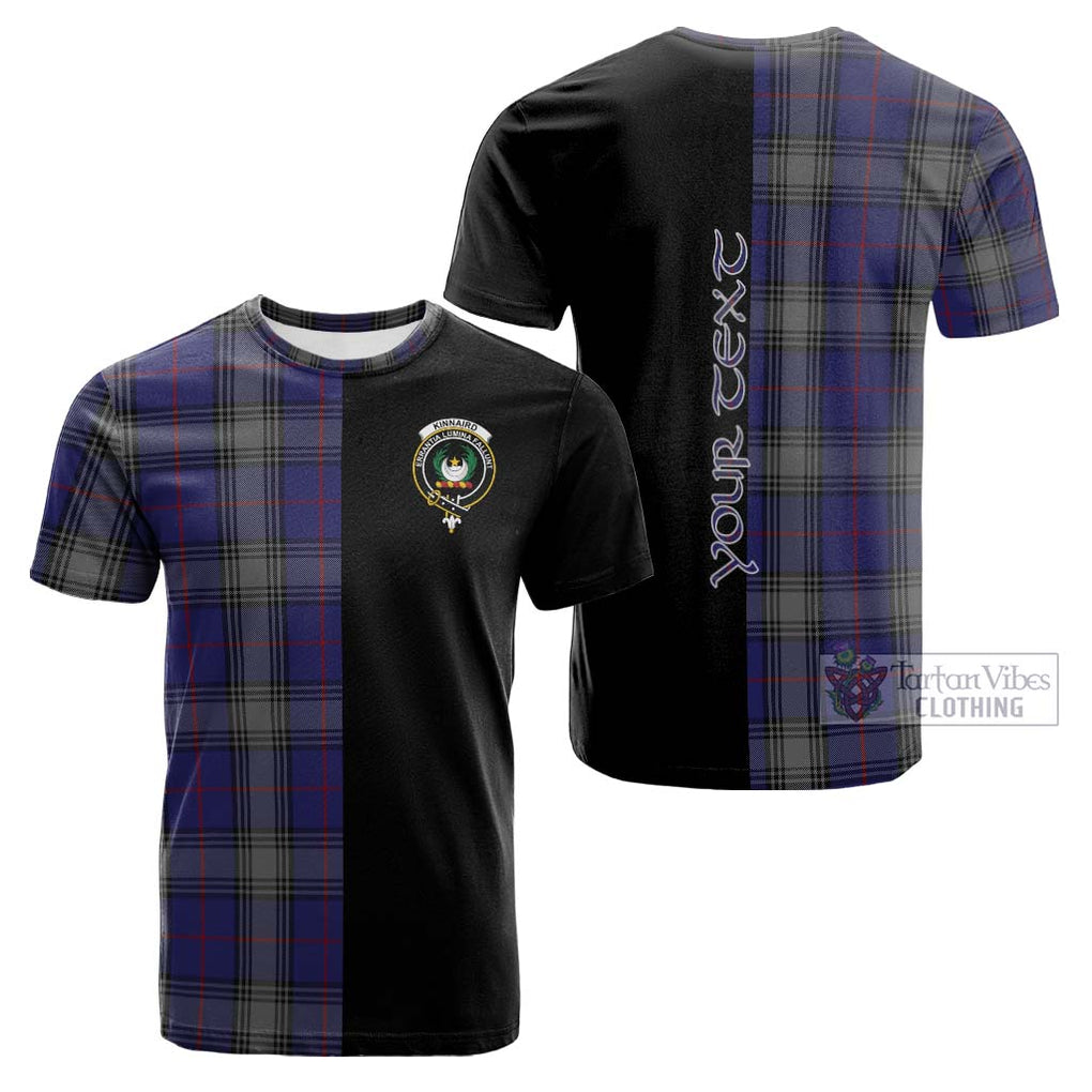 Tartan Vibes Clothing Kinnaird Tartan Cotton T-shirt with Family Crest and Half Of Me Style