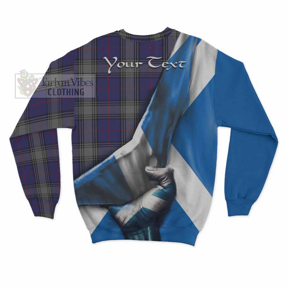 Tartan Vibes Clothing Kinnaird Tartan Sweatshirt with Family Crest Scotland Patriotic Style