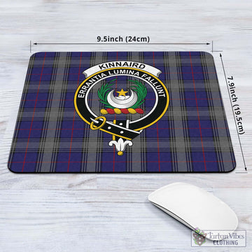 Kinnaird Tartan Mouse Pad with Family Crest