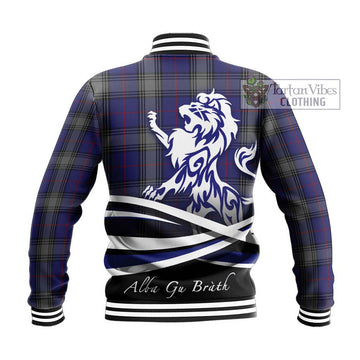 Kinnaird Tartan Baseball Jacket with Alba Gu Brath Regal Lion Emblem