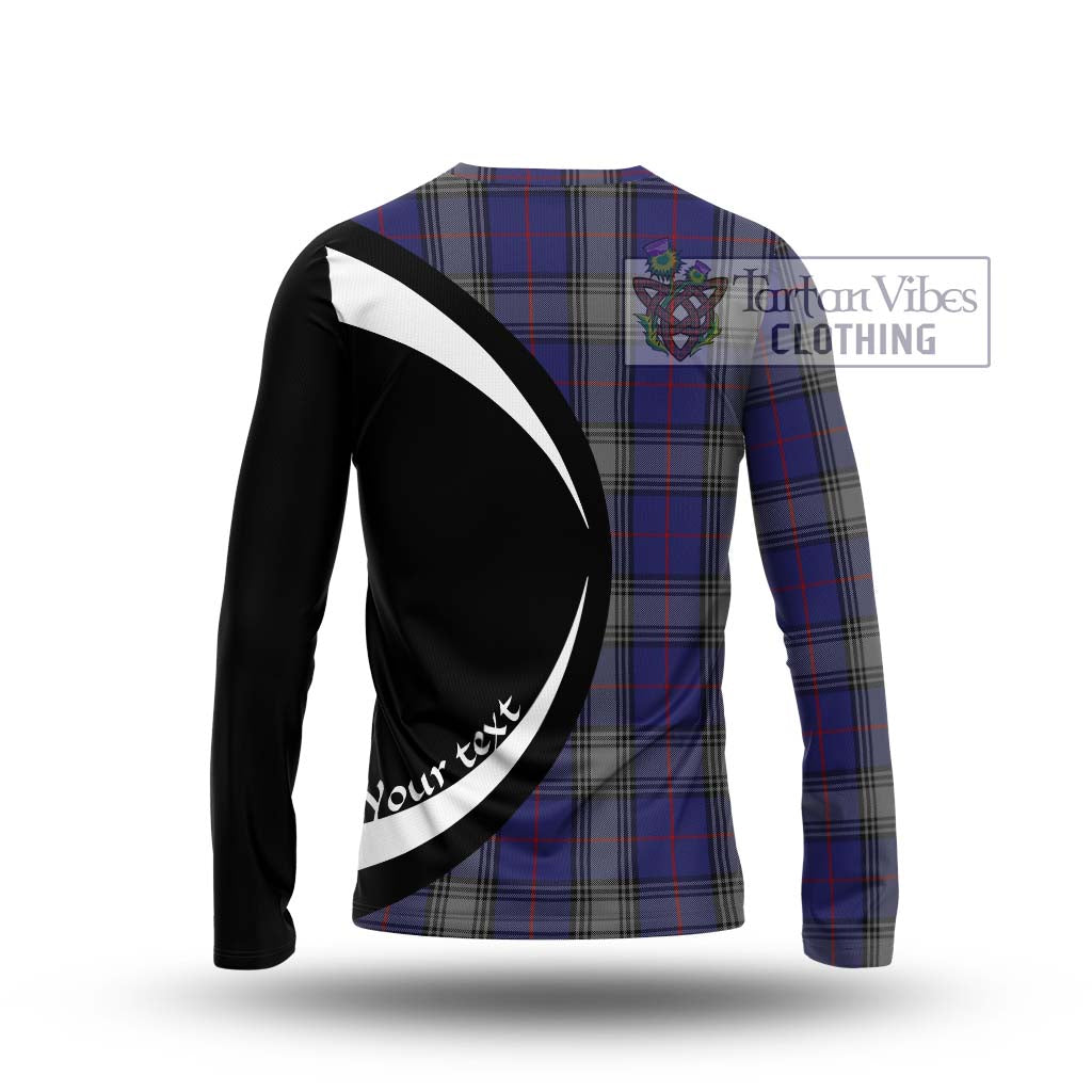 Kinnaird Tartan Long Sleeve T-Shirt with Family Crest Circle Style - Tartan Vibes Clothing