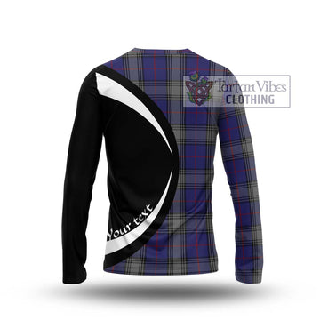 Kinnaird Tartan Long Sleeve T-Shirt with Family Crest Circle Style