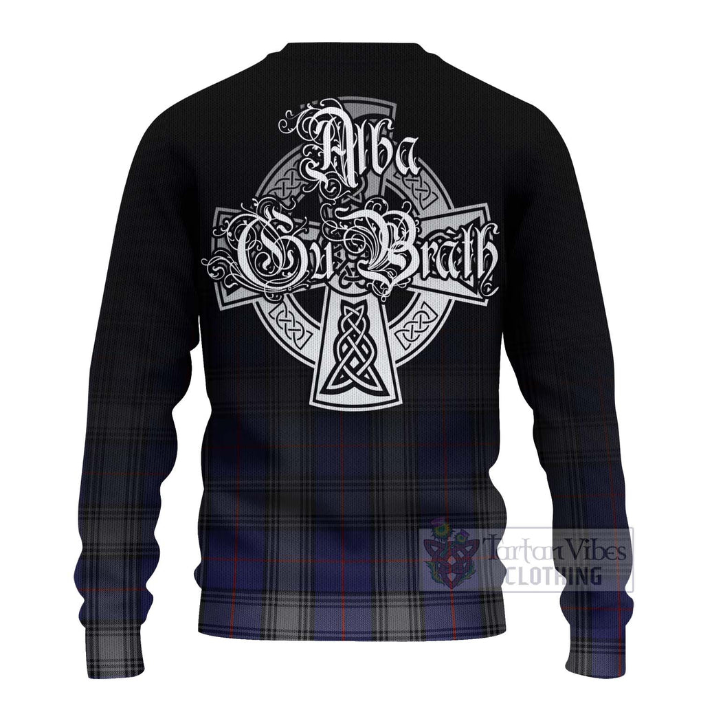 Tartan Vibes Clothing Kinnaird Tartan Knitted Sweater Featuring Alba Gu Brath Family Crest Celtic Inspired