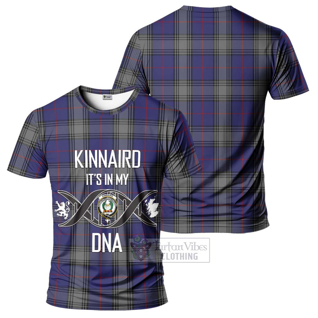 Kinnaird Tartan T-Shirt with Family Crest DNA In Me Style - Tartan Vibes Clothing