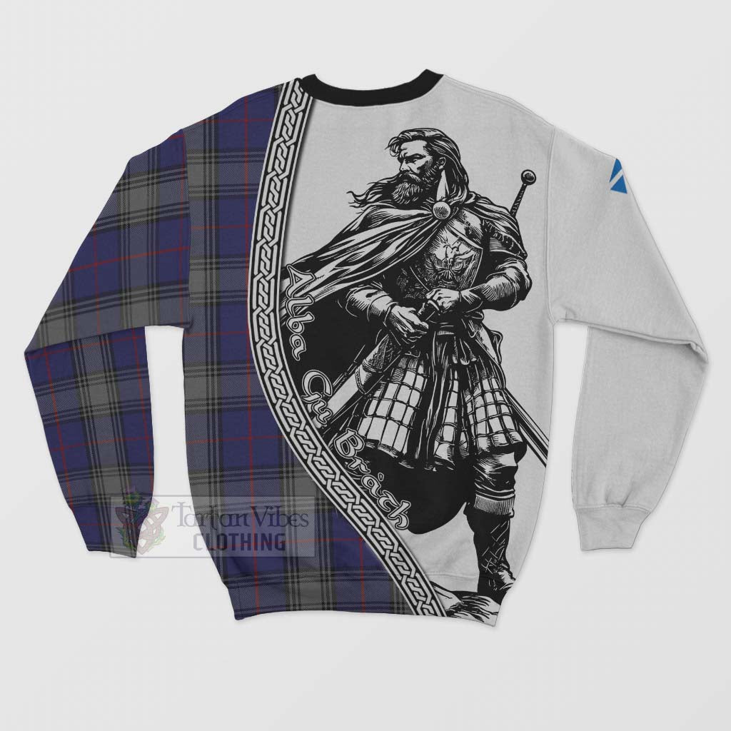 Tartan Vibes Clothing Kinnaird Tartan Clan Crest Sweatshirt with Highlander Warrior Celtic Style