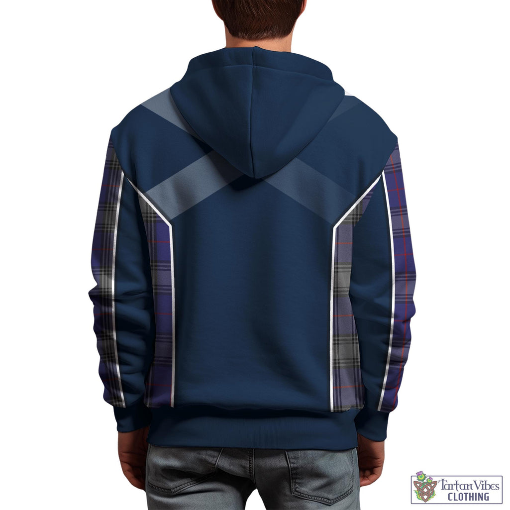 Tartan Vibes Clothing Kinnaird Tartan Hoodie with Family Crest and Scottish Thistle Vibes Sport Style