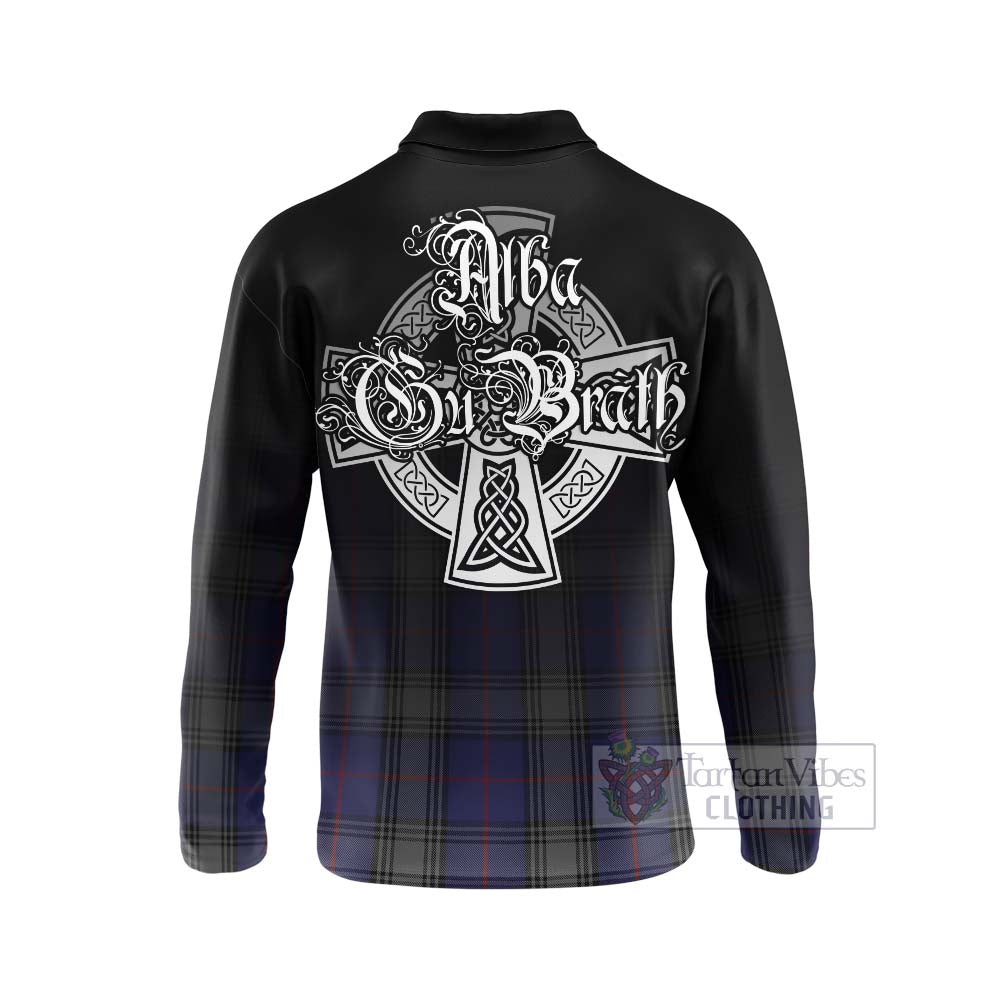Kinnaird Tartan Long Sleeve Polo Shirt Featuring Alba Gu Brath Family Crest Celtic Inspired - Tartan Vibes Clothing