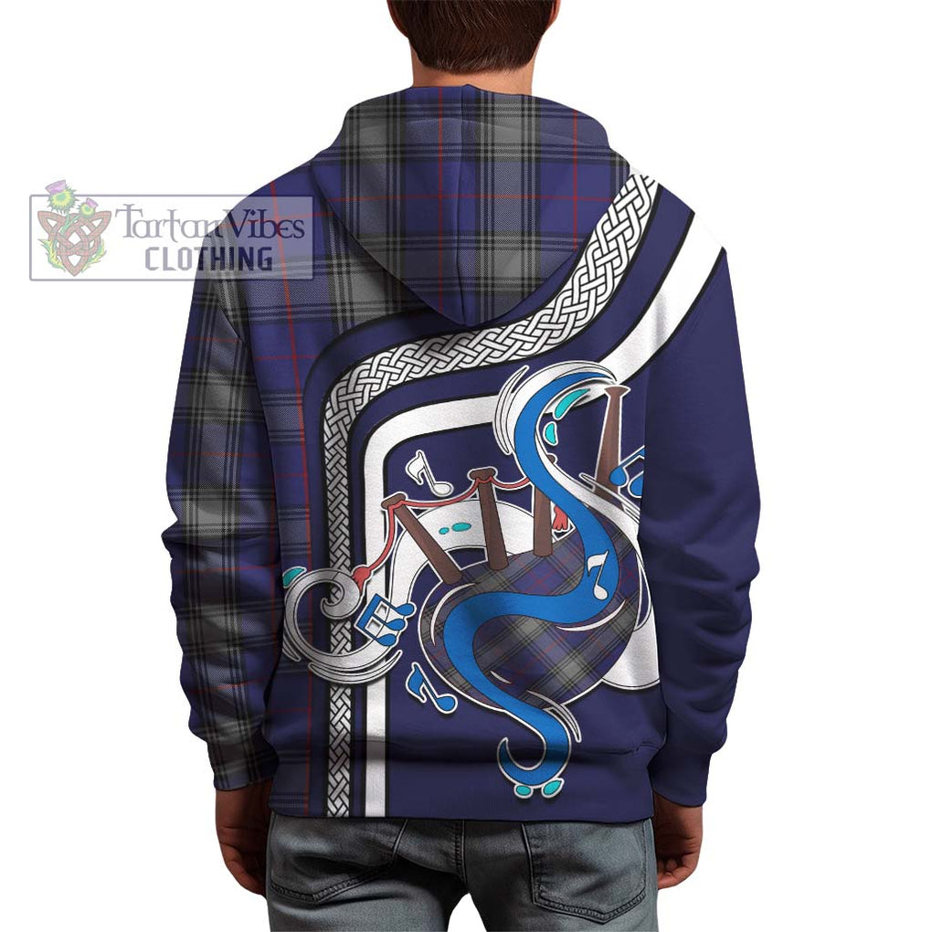 Kinnaird Tartan Hoodie with Epic Bagpipe Style - Tartanvibesclothing Shop