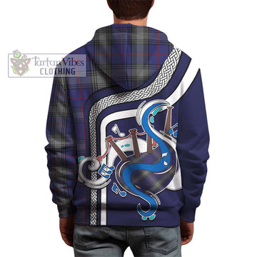 Kinnaird Tartan Hoodie with Epic Bagpipe Style