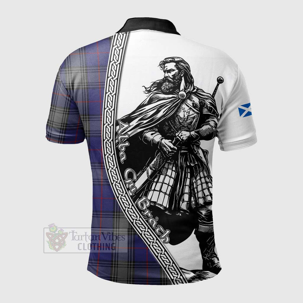 Tartan Vibes Clothing Kinnaird Tartan Clan Crest Polo Shirt with Highlander Warrior Celtic Style