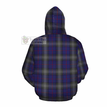 Kinnaird Tartan Cotton Hoodie with Family Crest DNA In Me Style