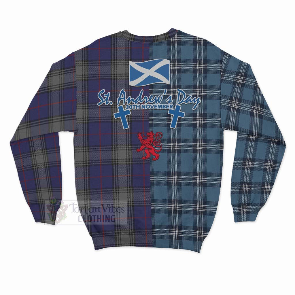 Tartan Vibes Clothing Kinnaird Tartan Sweatshirt Happy St. Andrew's Day Half Tartan Style