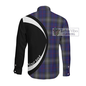 Kinnaird Tartan Long Sleeve Button Up with Family Crest Circle Style