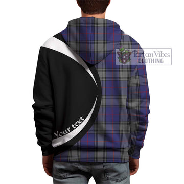 Kinnaird Tartan Hoodie with Family Crest Circle Style