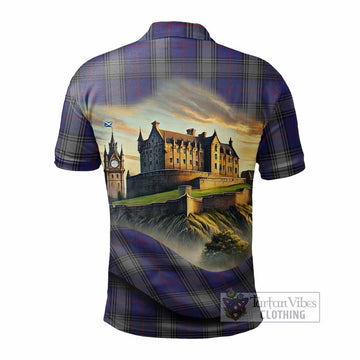 Kinnaird Tartan Family Crest Polo Shirt with Scottish Ancient Castle Style - Tartan Vibes Clothing