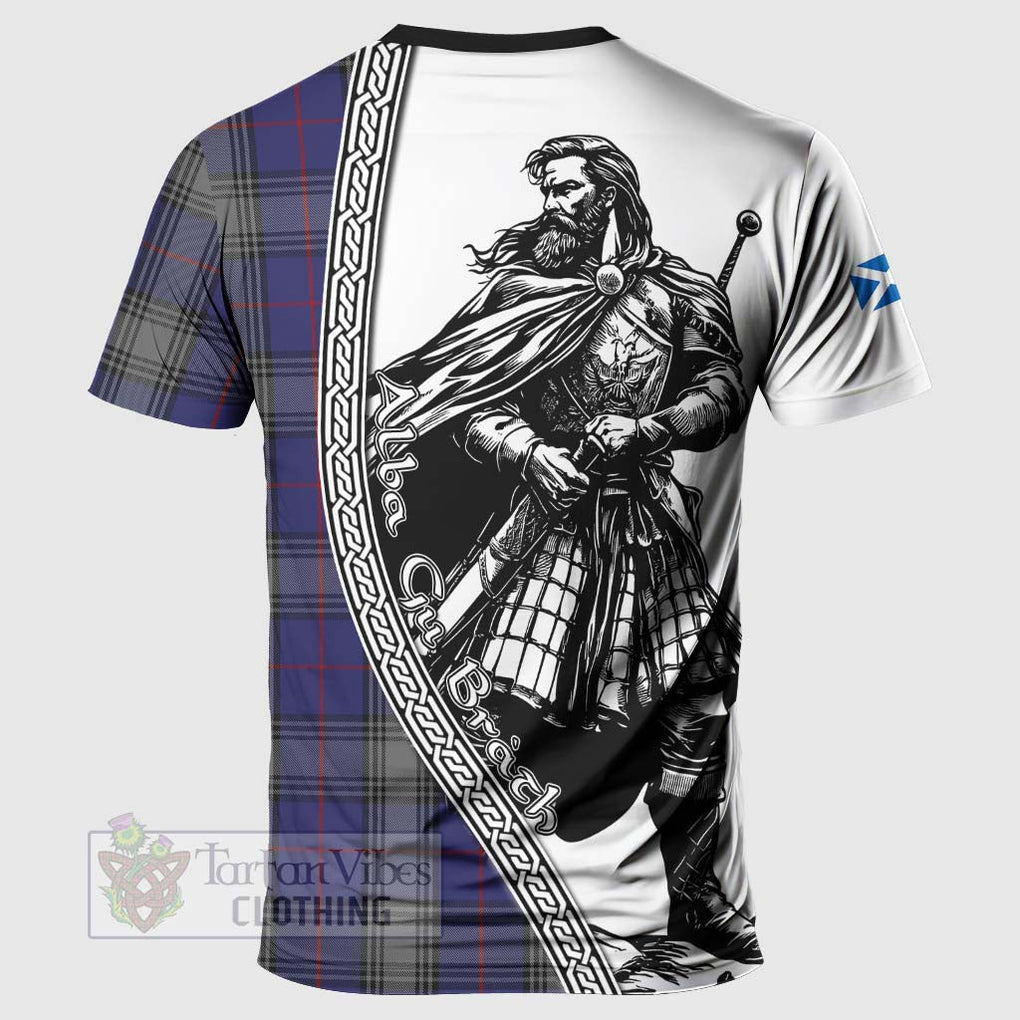 Tartan Vibes Clothing Kinnaird Tartan Clan Crest T-Shirt with Highlander Warrior Celtic Style