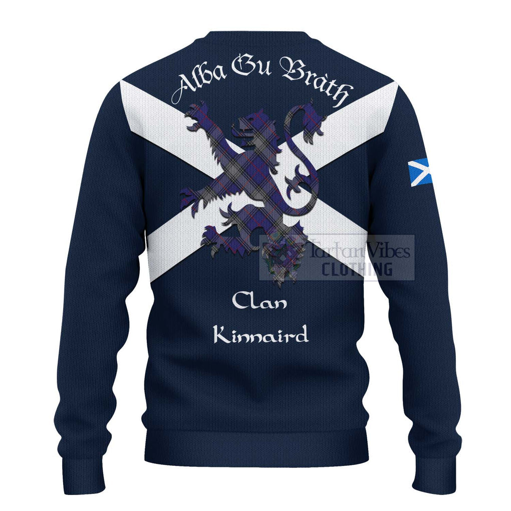 Tartan Vibes Clothing Kinnaird Tartan Lion Rampant Knitted Sweater – Proudly Display Your Heritage with Alba Gu Brath and Clan Name