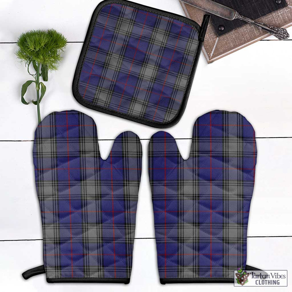 Kinnaird Tartan Combo Oven Mitt & Pot-Holder Combo 1 Oven Mitt & 1 Pot-Holder Black - Tartan Vibes Clothing