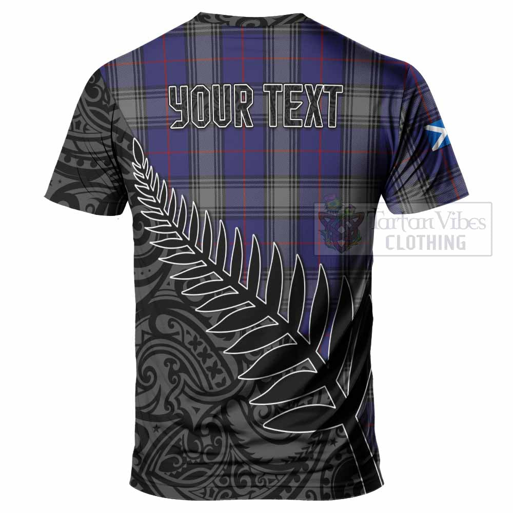 Tartan Vibes Clothing Kinnaird Crest Tartan T-Shirt with New Zealand Silver Fern Half Style