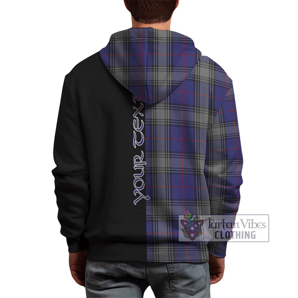 Kinnaird Tartan Hoodie with Family Crest and Half Of Me Style - Tartanvibesclothing Shop